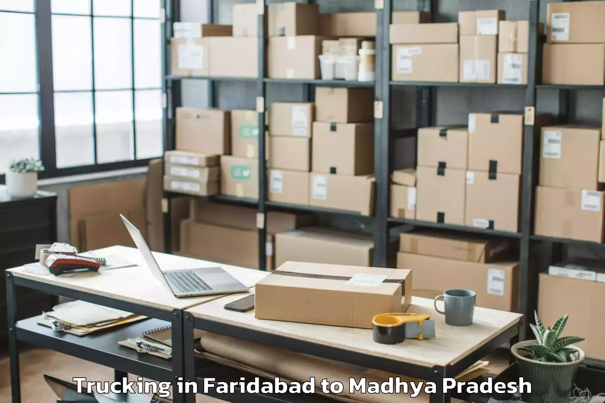 Easy Faridabad to Mangawan Trucking Booking